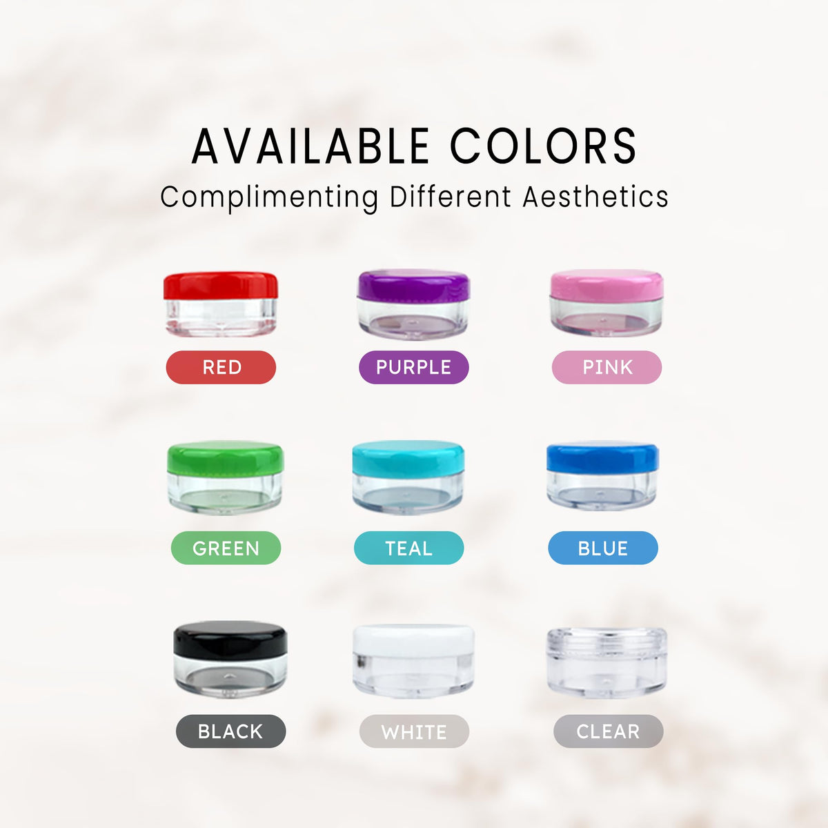 (Quantity: 200 Pieces) Beauticom 5G/5ML Round Clear Jars with White Lids for Lotion, Creams, Toners, Lip Balms, Makeup Samples