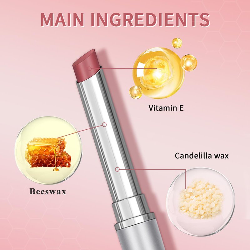 SHEEYOON Honey Lipstick Tinted Lip balm, Hydrating Nourishing Sheer Formula Lipstick, Natural Glossy Finish (2 PCS PINK)