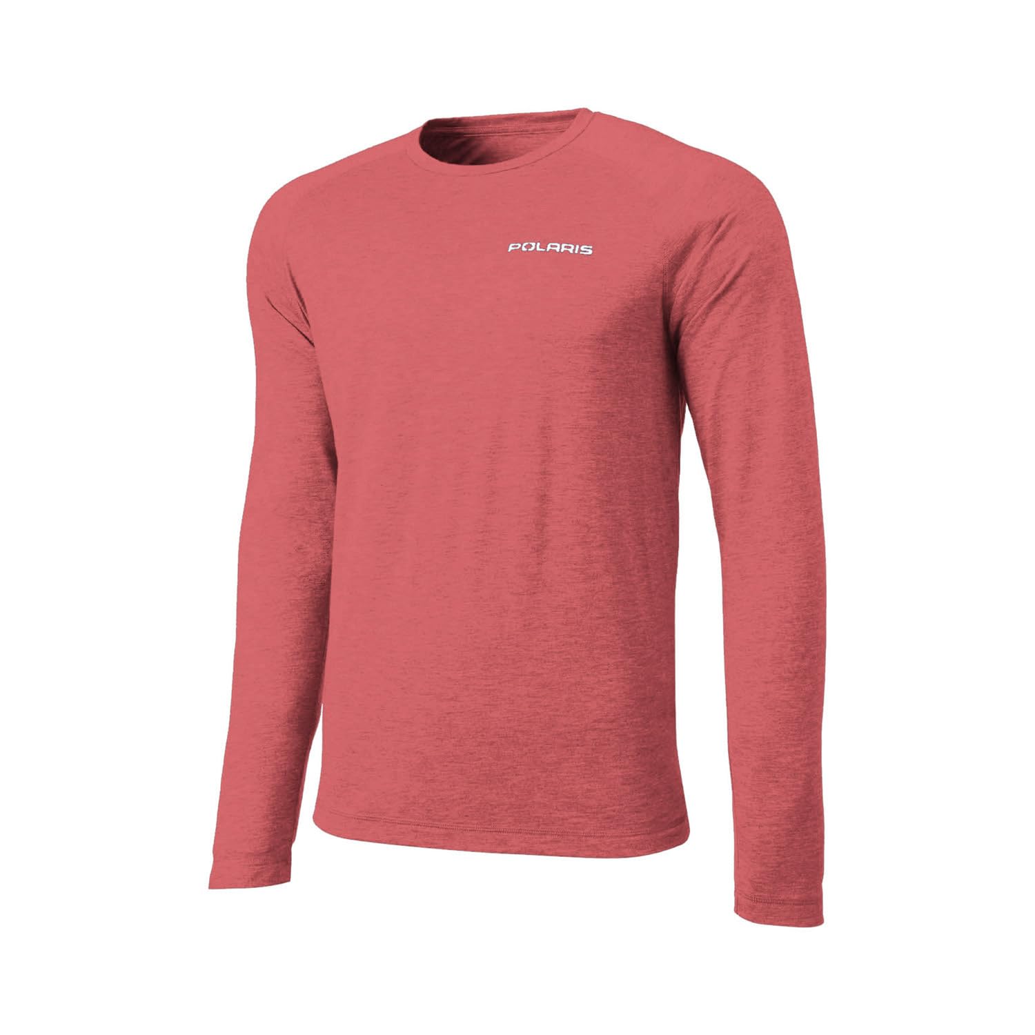 Polaris Mens Performance Long-Sleeve Shirt, Classic Fit, Poly, Cotton, Rayon Blend, Red - 2864600,Red,L