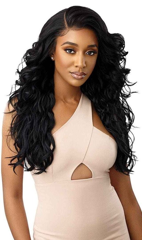 Outre Perfect Hairline Fully Hand Tied 13x6 Lace Wig HD Transparent Lace No Plucking Required ANNALISE(DR4/SDBL)