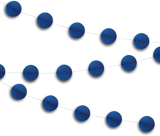 Honeycomb Ball Garland - 7', Royal Blue, 1 Pc