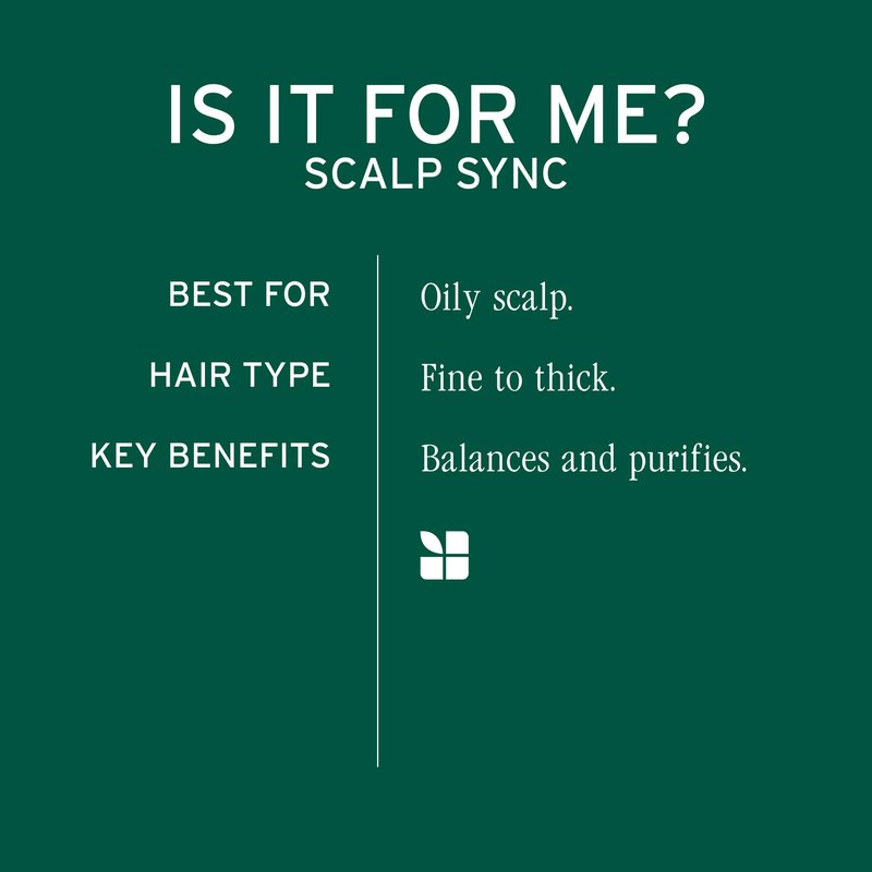 Biolage Scalp Sync Clarifying Shampoo - Residue & Buildup Remover, For Oily Scalp, Fermented Tea & Glycolic Acid, Vegan & Paraben-Free, 13.5 Fl Oz, Packaging may vary