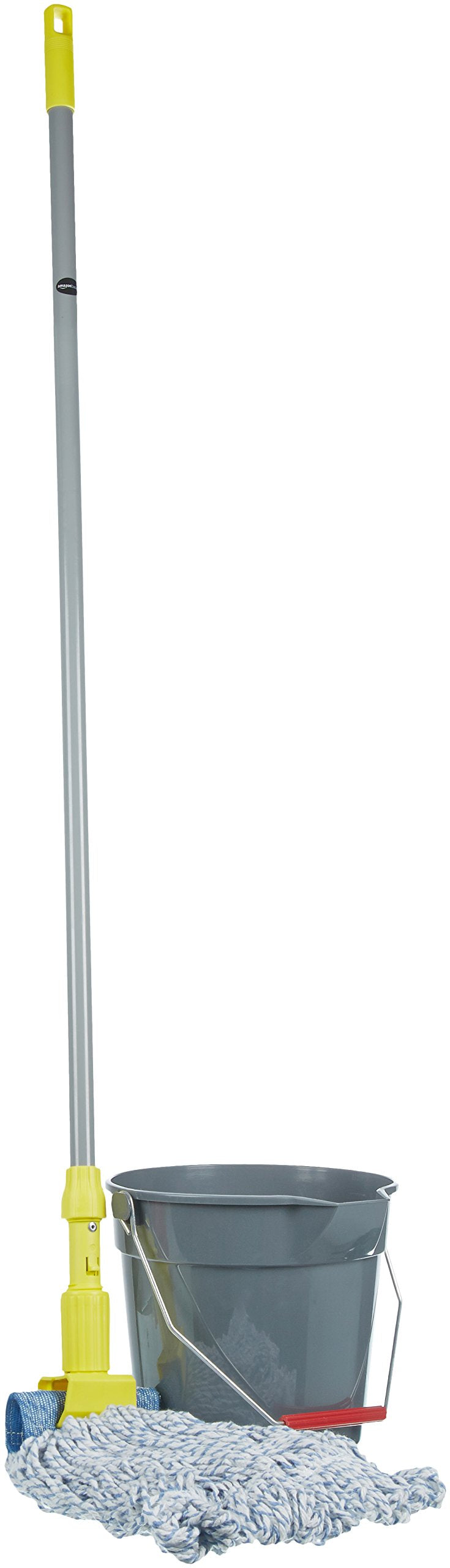 Amazon Basics Loop-End Rayon Finish Commercial String Mop Head for Floor Cleaning, 5 Inch Headband, Medium, 12-Pack