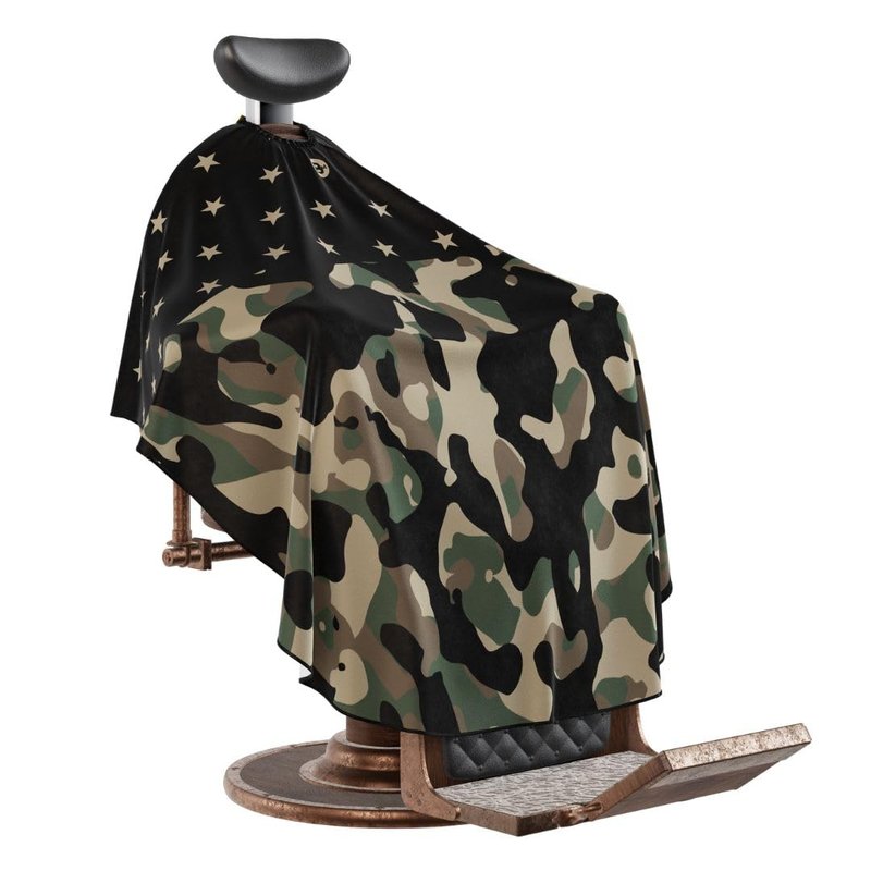 Professional Barber Cape - Hair Cutting Cape with Adjustable Neck Closure, Salon Quality Styling Cape for Hairdressers and Barbers - Army