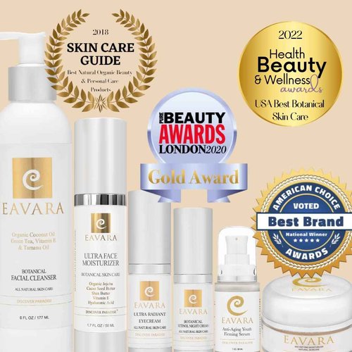 Organic Anti Wrinkle Face Serum and Natural Facial Cleanser