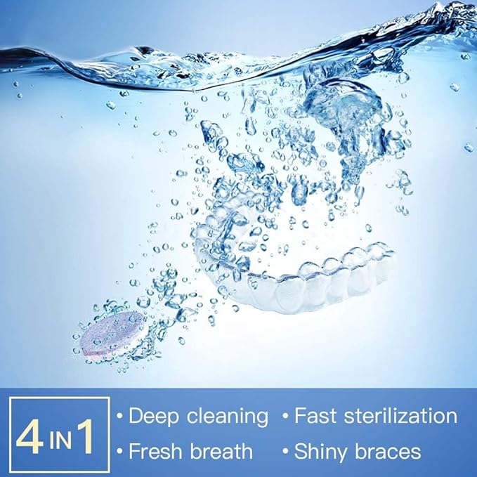 Y-Kelin Retainer Cleaner, Mouth Guard Cleaning Tablets - Remove & Clear Stains from Dental Appliances - in 3 Minutes (Mint,36 PCS)