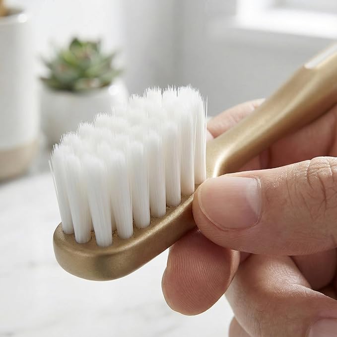 Ultra Soft Toothbrush for Adults Sensitive Teeth & Gums | Gentle Plaque Removal | Non-Slip Ergo Grip Toothbrushes with Travel Case, 5 Count