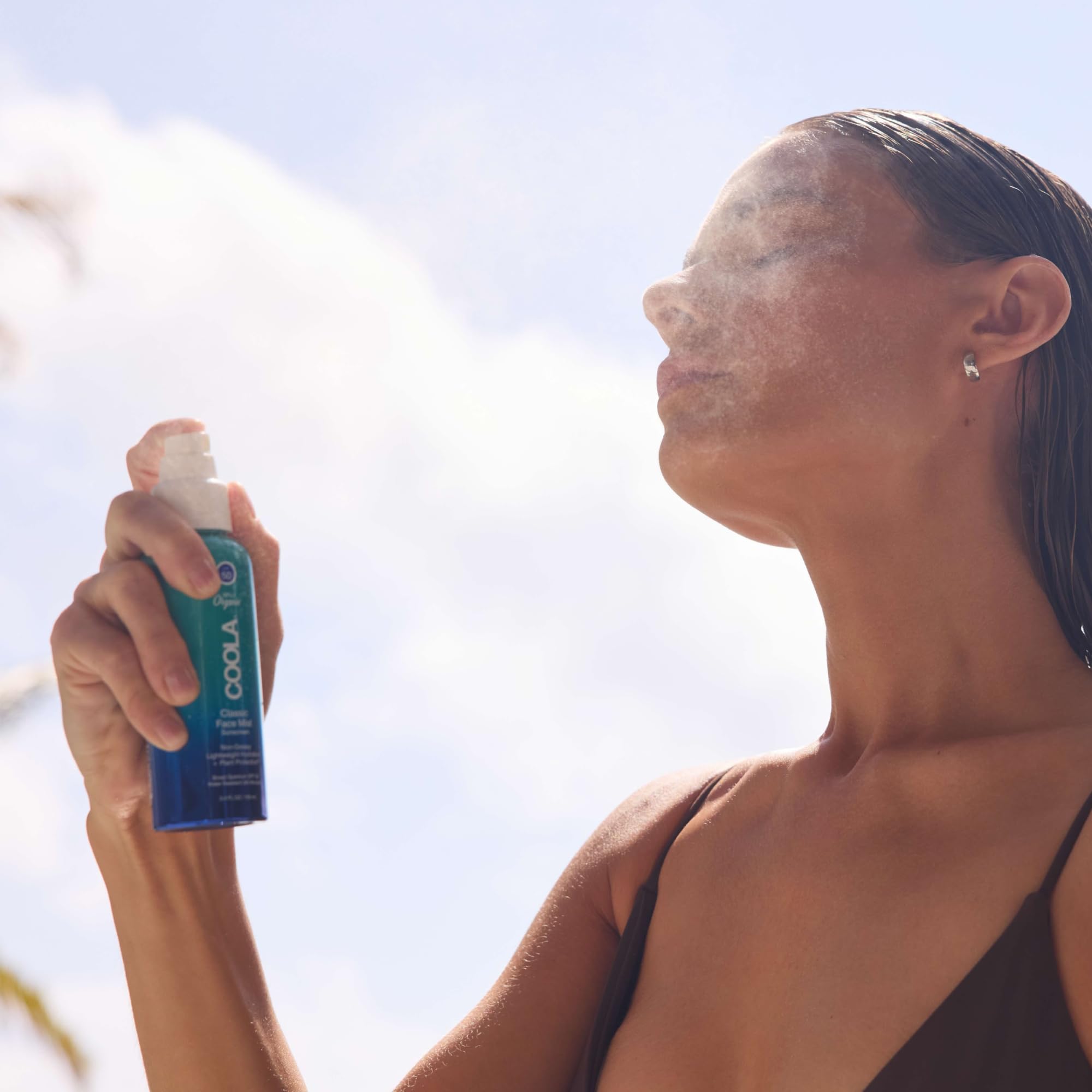 COOLA Organic Sunscreen SPF 50 Sunblock Face Mist, Dermatologist Tested Skin Care for Daily Protection, Vegan and Gluten Free, Natural Fragrance, 3.4 Fl Oz