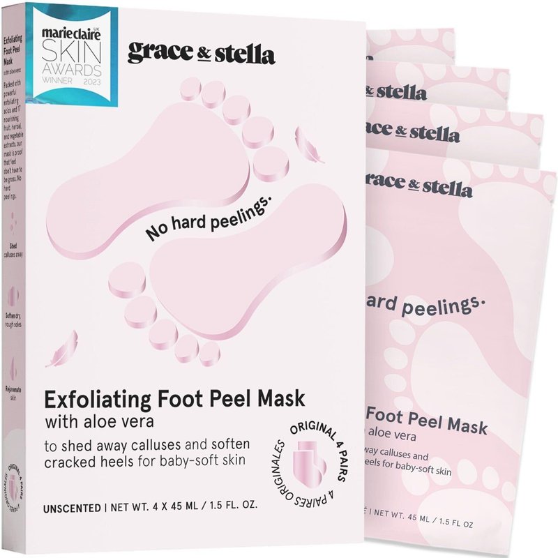Award-Winning Foot Peeling Mask - Dr. Pedicure Foot Peel Masks (2 Pairs, Lemon) - Moisturizing Foot Masks That Remove Dead Skin, Exfoliating Foot Mask for Dry Cracked Feet, Feet Peeling Mask