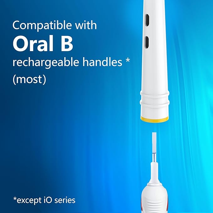 Replacement Brush Heads Compatible with Oral B Electric Toothbrushes, 8 Count, Black, Bamboo Charcoal Infused Bristles Fit for Pro Series 100 500 1000 1500 2000 2500 3000
