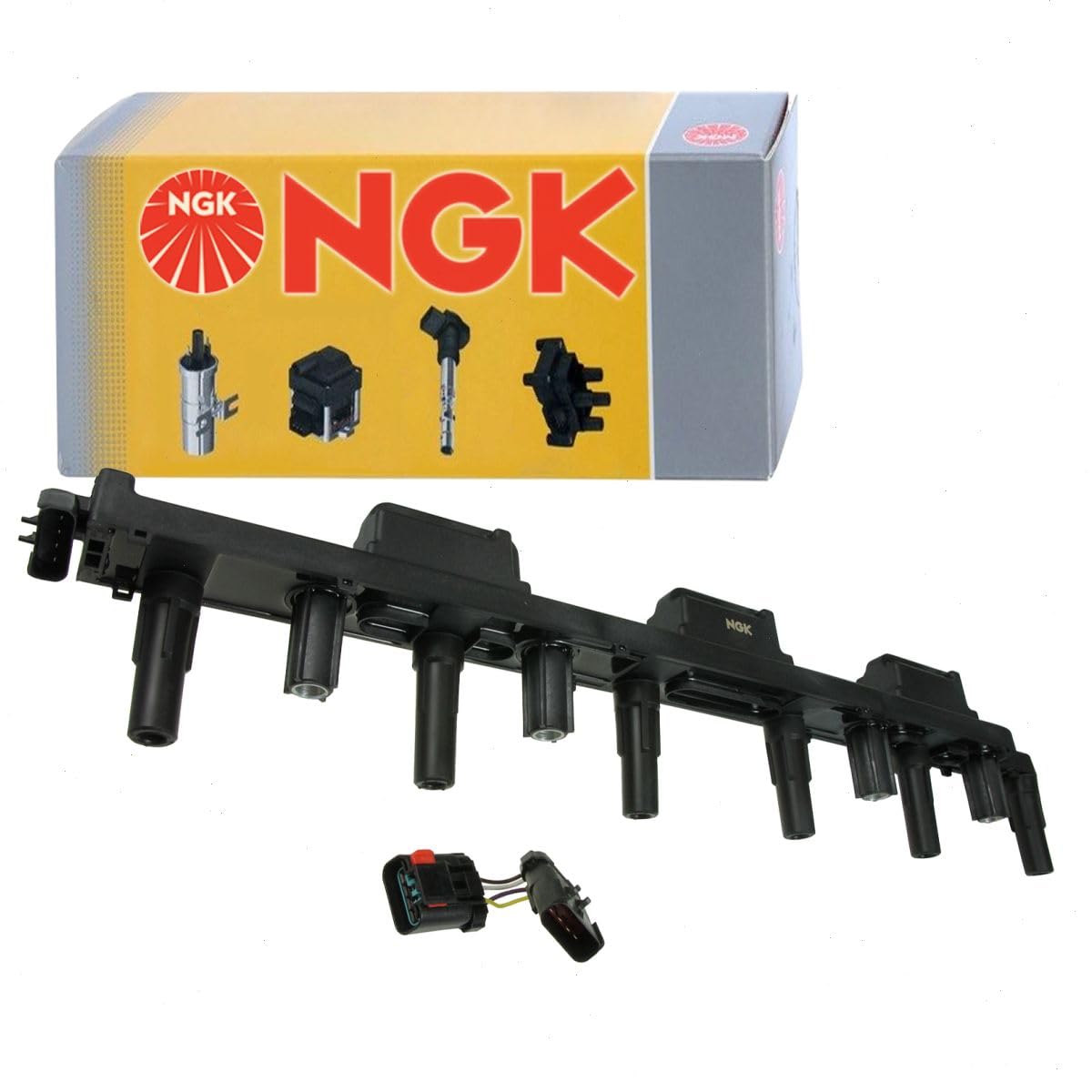 NGK Ignition Coil compatible with Jeep Wrangler 4.0L L6 2000-2006