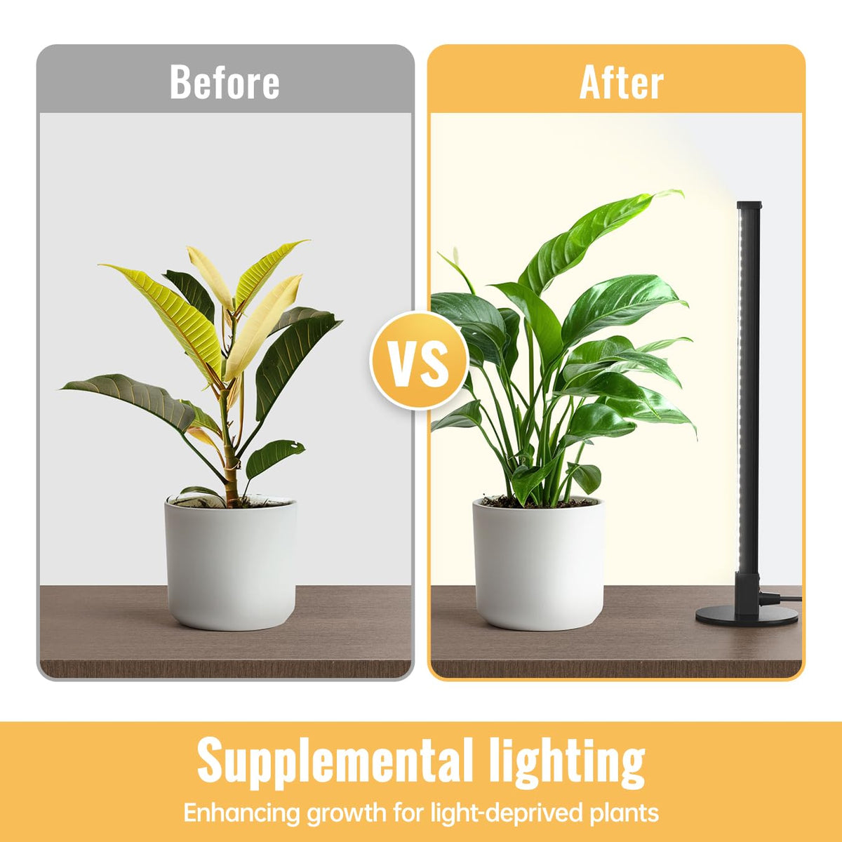 Speeplant Vertical Grow Light, 72 LEDs Full Spectrum Bar, 5000K, T5, 11W
