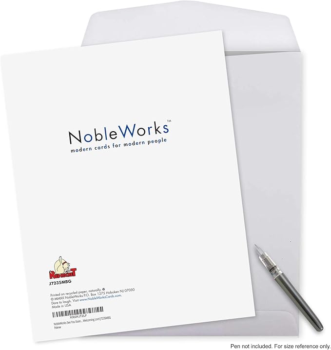 NobleWorks - 30th Funny Birthday Greeting Card (8.5 x 11 Inch) - 30 Years Old, Big Milestone Birthday Humor Card from Group - See You Soon 30 J7235MBG