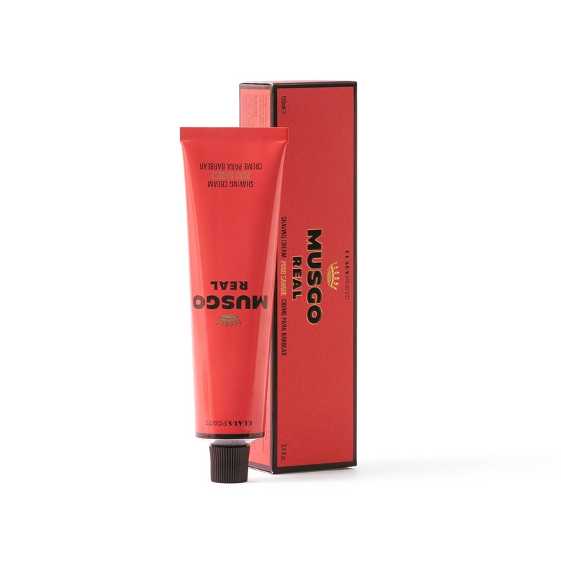 Claus Porto - Musgo Real Shaving Cream Puro Sangue | Freshen, Soothe, Replenish | Enriched With Lanolin, Coconut + Jojoba Oil (100 mL | 3.4 fl oz)