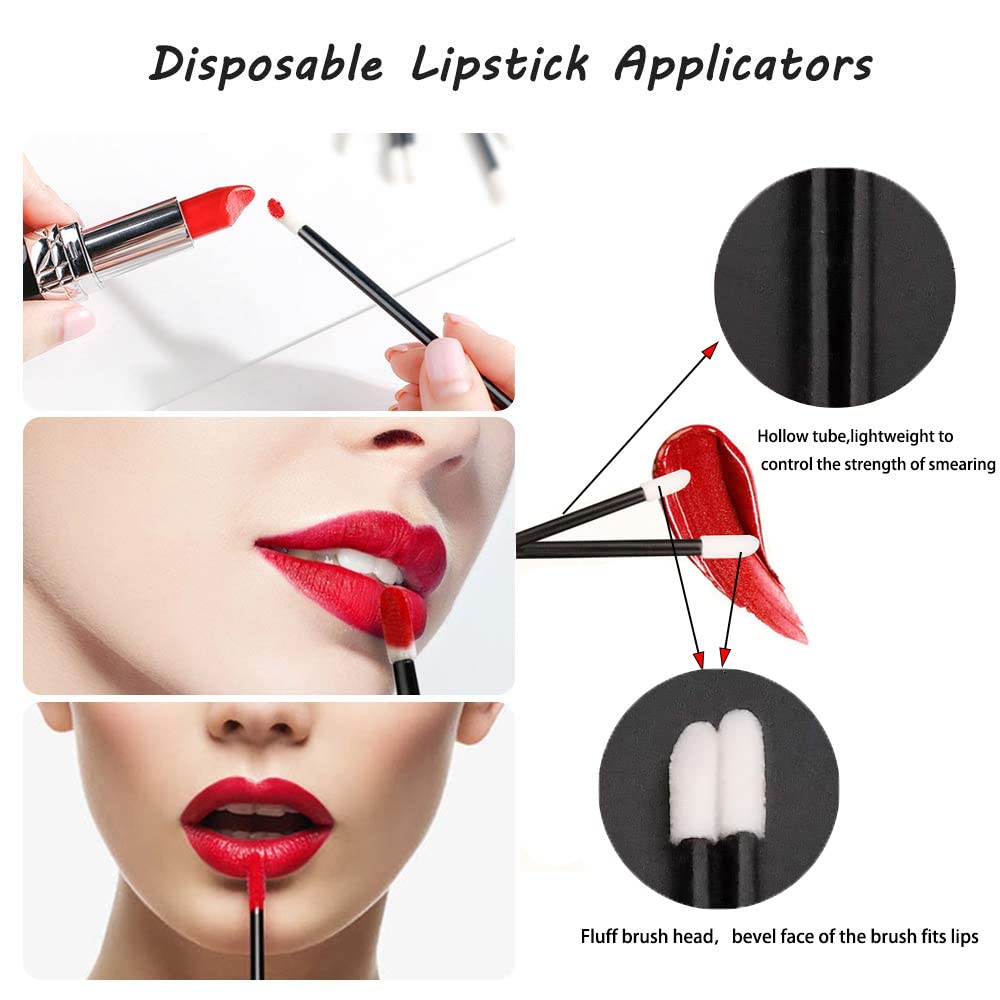 Makeup Mixing Palette with 1PC Spatula and Hand Palette Makeup Mixing Tray Plastic 50 PCS Lipstick Applicators