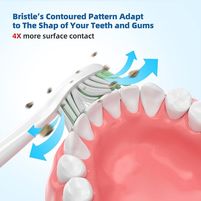 One Series Replacement Toothbrush Heads Pisonicleara Compatible with sonicare Philips One Series BH1022/03 HY1100/02 HY1102 (8-pc) Battery Brush, Mango Snow White Travel Refill (one-Mint)