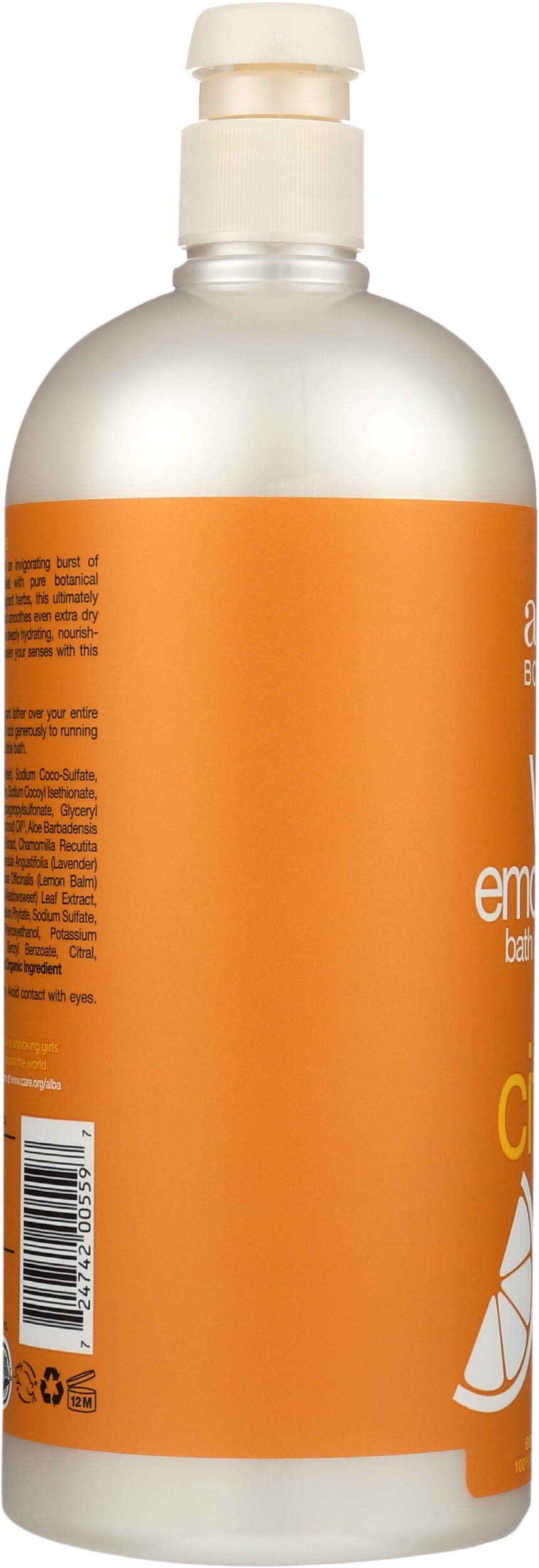Alba Botanica Very Emollient Bath & Shower Gel - Island Citrus 32 fl oz (947 ml) Gel