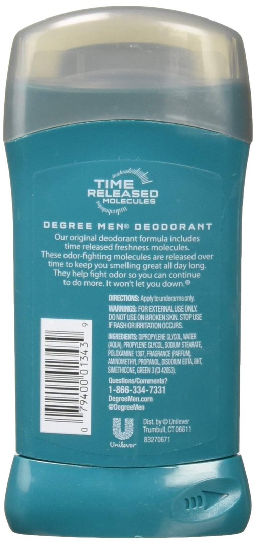 Degree Men Arctic Edge Deodorant Stick 3 oz (Pack of 12)