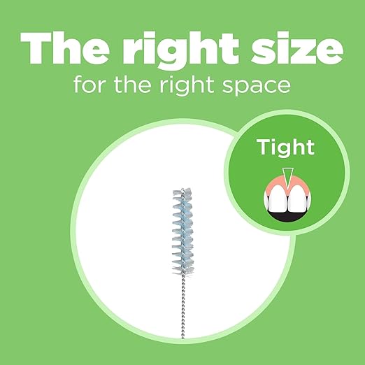 GUM Proxabrush Go-Betweens Refills - Tight - Compatible with GUM Permanent Handle -Reusable Interdental Brushes for Tight Teeth - Soft Bristled Dental Picks, 8 Count