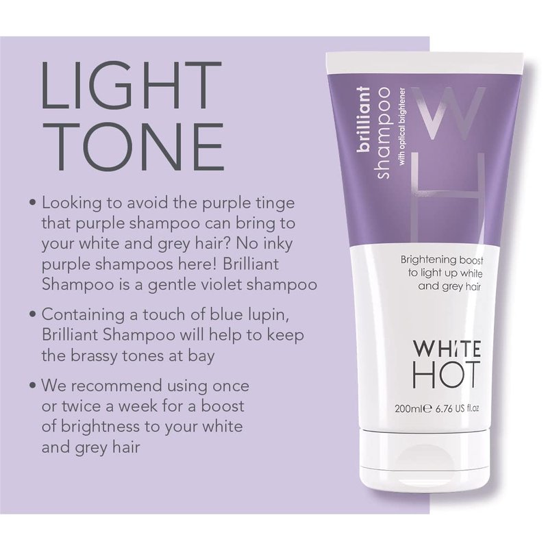 White Hot Boost & Shoosh Duo:Brilliant Shampoo & Shooshing Crème to brighten grey & white hair