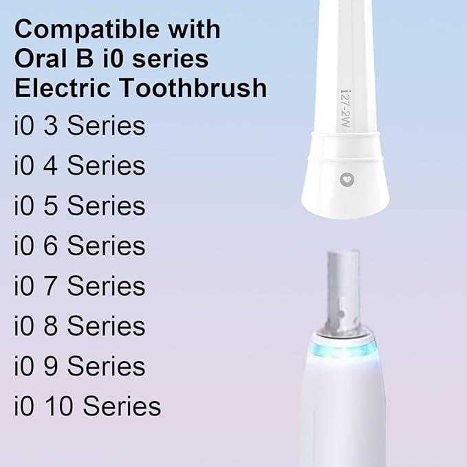 iO Replacement Heads Compatible with Oral B iO 2/3/4/5/6/7/8/9/10 Series Electric Toothbrush,IO Toothbrush Heads Compatible with Oral B iO,Medium-Hard bristles Care for Your Teeth,White