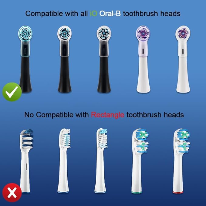 6 Pack Toothbrush Covers for Oral B iO Replacement Heads, Toothbrush Cover Caps for Oral B Bruan Pro 1000 Electric Toothbrush Head，iO Toothbrush Head Cover for Travel & Home (Mixing Colors)