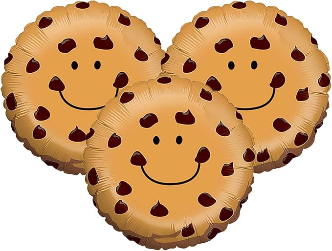 Set of 3 Chocolate Chip Cookie 21" Foil Party Balloons