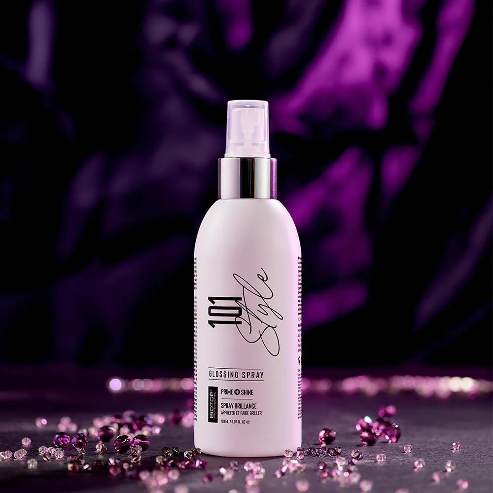 Biotop Professional 101 Hair Gloss Spray - Lightweight Hair Mist & Anti Frizz Spray for Shine & Heat Protection - Helps Smooth Pre and Post Styled Strands - Tames Frizz & Flyaways (5.07 oz)
