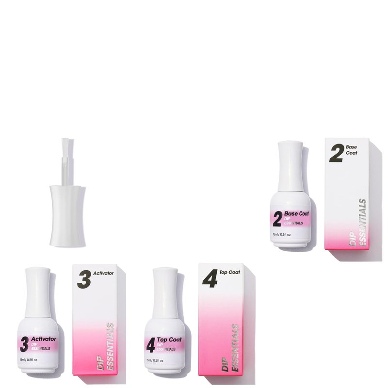 NAGAIA Premuim Nail Dipping System, Activator, Home & Salon Nails Dipping Manicure, Air Dry Dip Powder System, Salon Nails Alternative (Base & Activator & Top)