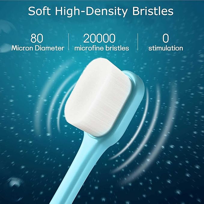 OB rush Extra Soft Toothbrush, Ultra Soft Toothbrush for Sensitive Gums, 20k Nano Floss Bristles Soft Toothbrushes for Pregnant Women, Elderly and Gum Sensitivity, Pack of 2