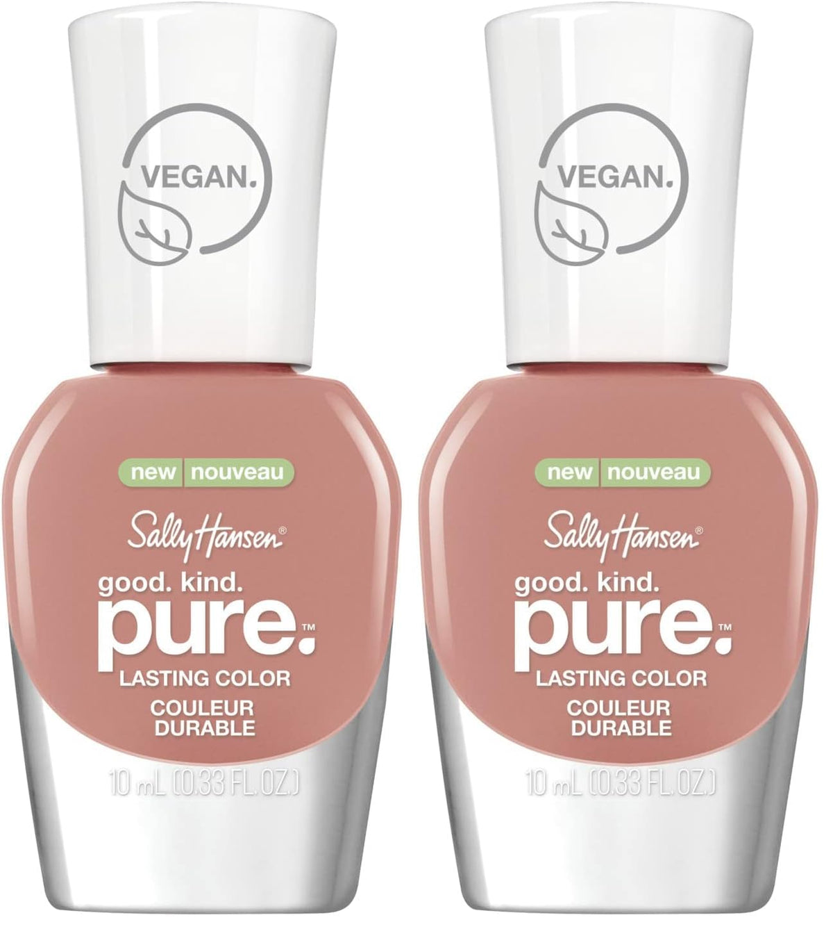 Sally Hansen Good Kind Pure Vegan - Pink Cardamom Nail Polish Women 0.33 oz (Pack of 2)
