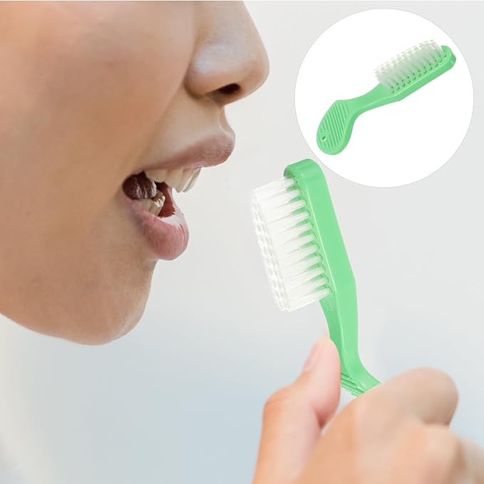 ROMISBABA Large Head Soft Bristle Prison Toothbrush 10pcs with Short Handle Wear-Resistant Manual Toothbrushes for Travel and Daily Oral Care