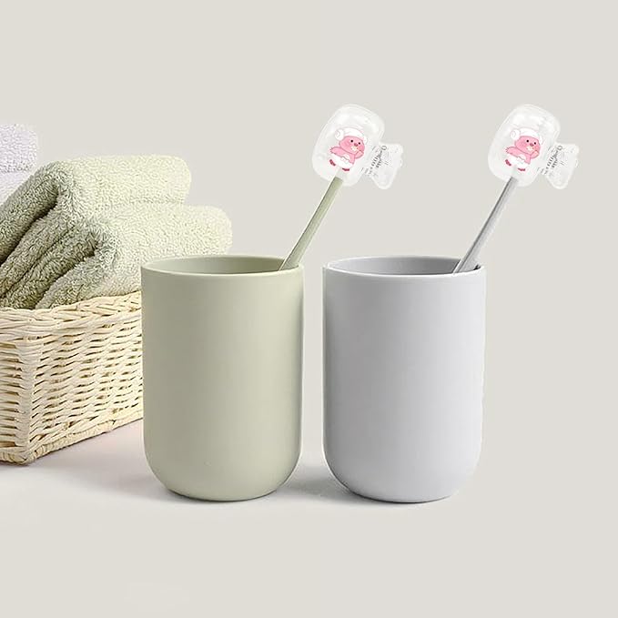 Upgrade Travel Toothbrush Head Covers Toothbrush Protector Cap Brush Pod Case Protective Portable Plastic Clip for Household Travel, Bathroom, School, Camping, Business (H, 4 Pack)