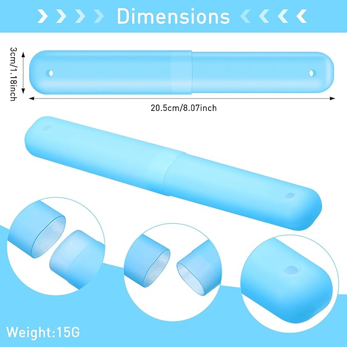 60 Pieces Plastic Toothbrush Holders Portable Travel Toothbrush Case Cover Protector Case Holders for Indoor Outdoor Travel Trip Home Camping School (Colorful)