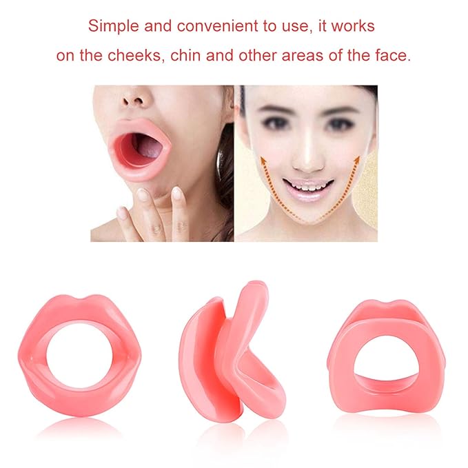 Majatou Lip Trainer, Silicone Face Lifting Lip Exerciser Mouth Muscle Tightener Tightening AntiWrinkle Tool