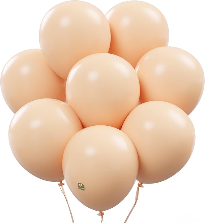 AFTERLOON® Biodegradable Balloons 24 pcs Nude 12 Inch, Matte Color Thickened Extra Strong Latex Helium Float, Multicolor Colorful Bulk Color ballon baloon Globos Para Decoration De Fiestas Kids