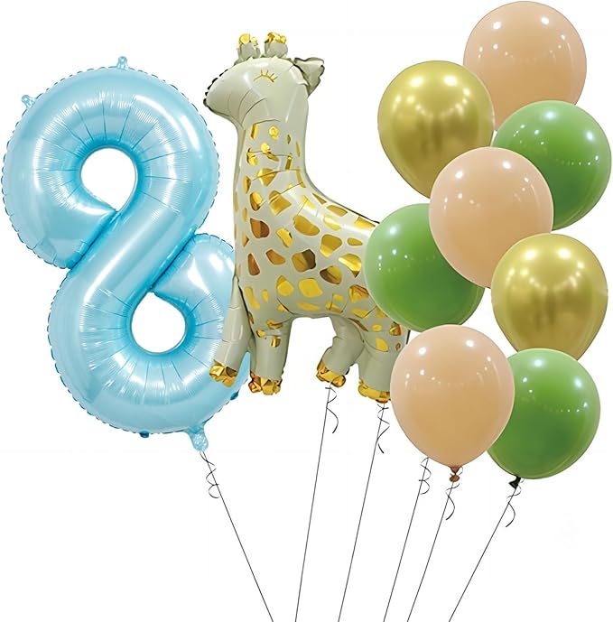 40 Inch light blue Number Balloons, Helium Mylar Foil Number Balloons for Birthdays, Number 8 Balloon for Party Decorations, Birthday Decorations, Wedding Decorations, Boy Baby Shower Decorations