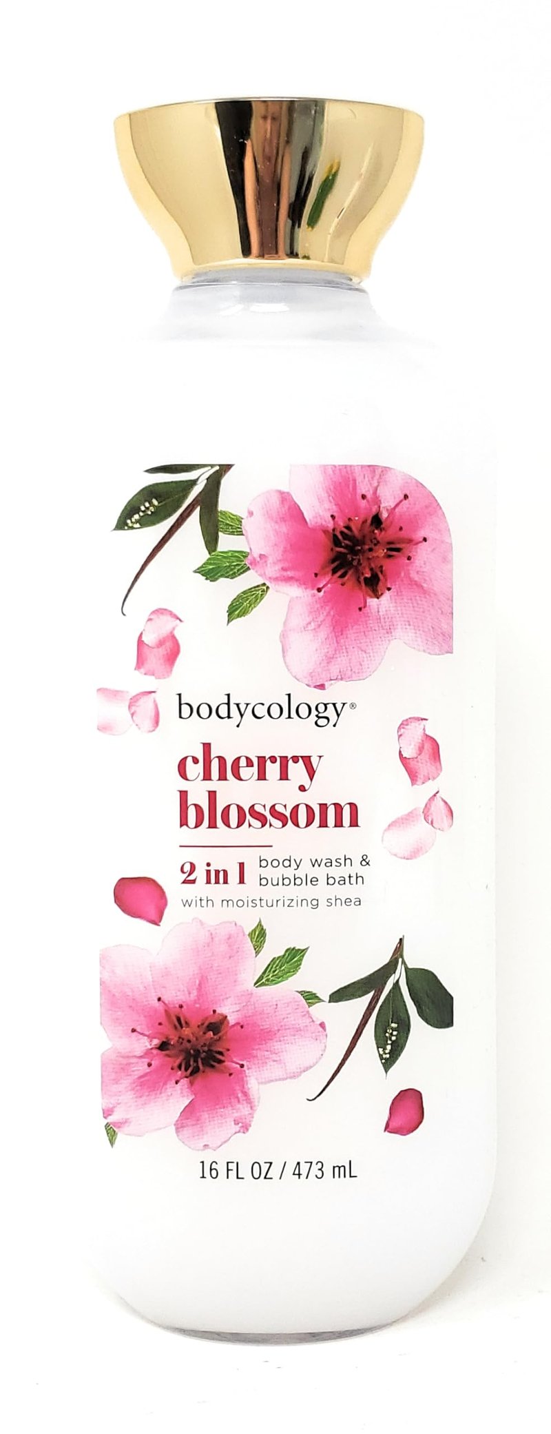 Cherry Blossom 2 in 1 Body Wash & Bubble Bath 16 fl oz & Cherry Blossom Butter Body Cream 8 oz (Pack of 2)
