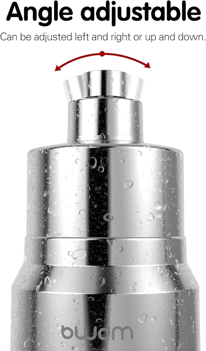 Filtered Shower Head, 2-in-1 Shower Head Filter-5 Modes High Pressure Output with 15 Stage Hard Water Shower Filter Cartridge for Remove Chlorine Heavy Metals and Other Sediments