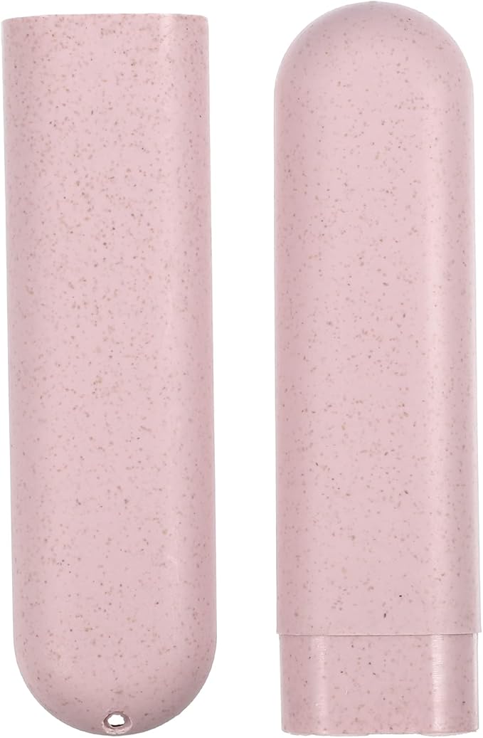 VOCOSTE 2pcs, Traveling Toothbrush Holders Case, PP Toothbrush Case for Travel Business, Pink, 8.07''x1.22''x0.83''