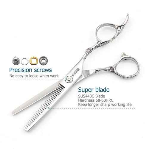 Hair Scissors 5.5 INCH Hair Cutting Scissors and 6 INCH Hair Thinning Scissors 440C Kinsaro