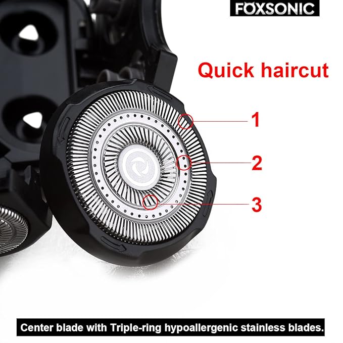 FOXSONIC Upgraded 9 Blade Body Shaver Replacement Heads for Many Brands Electric Razor