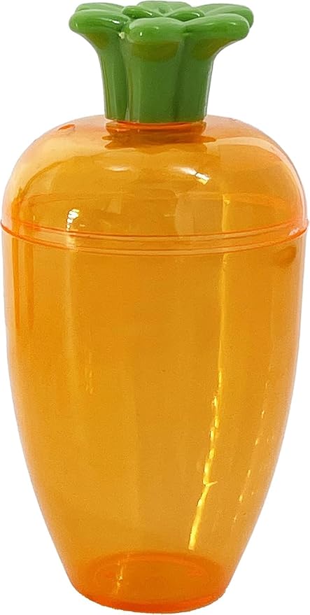 The Dreidel Company Fillable Easter Carrots Containers, Bright Orange Plastic Carrot, Perfect for Easter Hunt, Surprise 5.5" Inch Carrots (48-Pack)