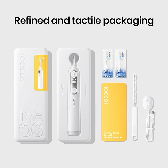 Soocas NEOS II Ultimate Set - Electric Toothbrush with Water Flosser, Sonic Electric Toothbrush for Adults, Portable for Travel, Deep Clean for Implants & Braces, Healthier Gums, Pearl White