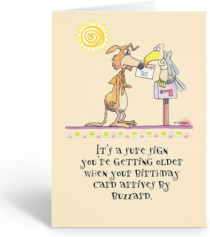 Stonehouse Collection Single Funny Buzzard and Coyote Birthday Cards | Desert Humor Greeting Card | 1 Funny Birthday Card (Coyote and Buzzard)