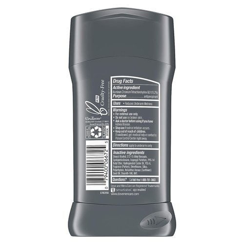 Dove Men + Care 48 Hour Antiperspirant Stick, Non-Irritant, Extra Fresh, 2.7 Ounces, Pack of 11