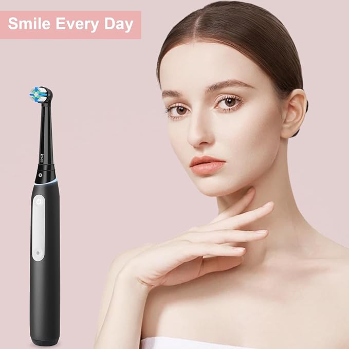 iO Replacement Heads Compatible with Oral B iO 2/3/4/5/6/7/8/9/10/Deep Clean Series Electric Toothbrush, Brush Heads Compatible with Oral B iO with Medium Bristles Care Your Teeth (12 Black)