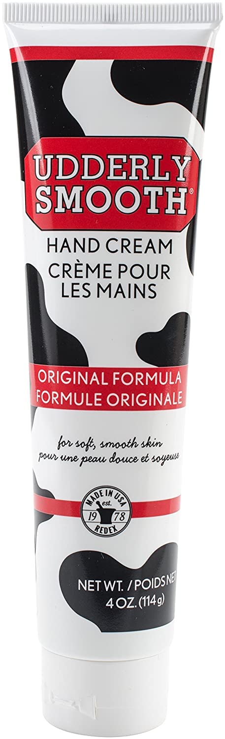 Udderly Smooth Hand Cream, Original Formula for Rough Dry Skin, Fast-Absorbing 24-Hour Moisturization, 4 oz (Pack of 6)