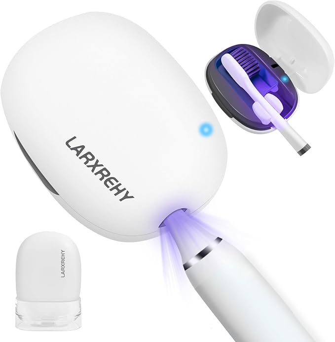 Toothbrush Cleaner Case - Toothbrush Covers with Holder - Rechargeable & Portable Travel Home Toothbrushes Cleaner Case - Fits All Manual or Electric ToothBrushes(White)