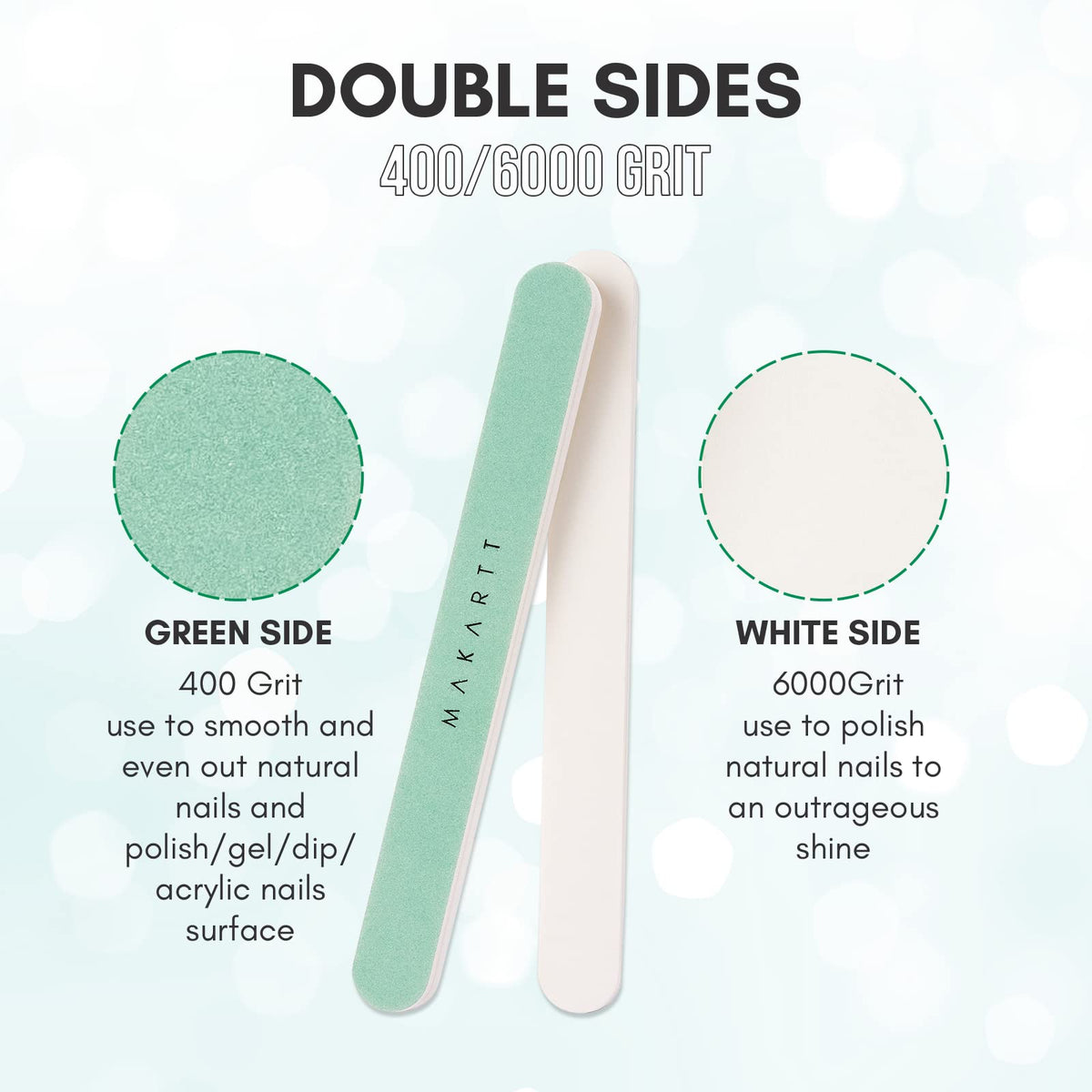 Makartt Nail Buffer for Natural Nails： 400/6000 Grit Buffer Kit, 10PCS